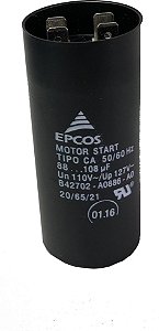 Capacitor de partida de motores 88/108-110V Epcos