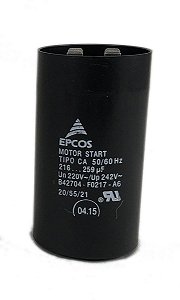 Capacitor Eletrolítico Partida De Motores 216-259-220v Epcos