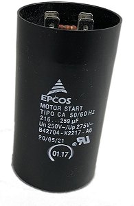 Capacitor Eletrolítico Partida De Motores 216-259-250v Epcos