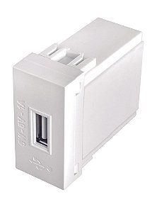 Módulo carregador USB Fame Evidence Modulare blanc + bivolt