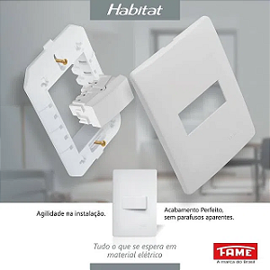 Módulo tomada de rede informática RJ-45 CAT5 Fame Habitat