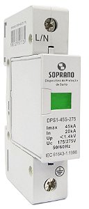 Protetor Surto Dps Soprano Anti Raio 1 Pólo 275v 45ka C/nfe