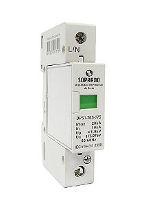 Protetor Surto Dps Soprano Anti Raio 1 Pólo 275v 20ka
