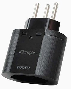 Protetor Surtos Raios Dps Pocket 3 Pinos  Clamper Preto