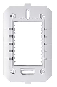 Placa Fame Habitat branca para 3 módulos Com Suporte