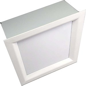 Luminária De Embutir  Atenas 200x200 2 Lâmpada E27  Quadrada