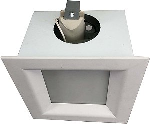 Luminária De Embutir  Atenas 150x150 1 Lâmpada E27  Quadrada