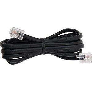 Cabo Para Telefone E Fax Rj11 X Rj11 5 Metros Preto