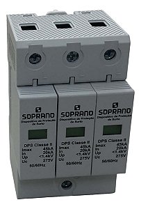 Dispositivo Protetor De Surto 3 Polo 45ka - Dps Soprano