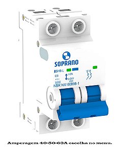 Disjuntor Bipolar Soprano Din - Cemig 40-50-63a