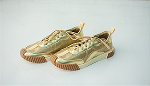 Tênis Casual Light Dourado