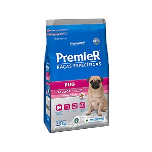 Ração Premier Raças Específicas Pug para Cães Adultos Sabor Frango 2,5kg