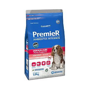 Ração Premier Dermacare Ambientes Internos para Cães Adultos de Raças Pequenas 1kg