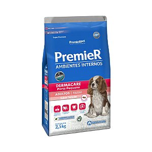 Ração Premier Dermacare Ambientes Internos para Cães Adultos de Raças Pequenas 2,5kg
