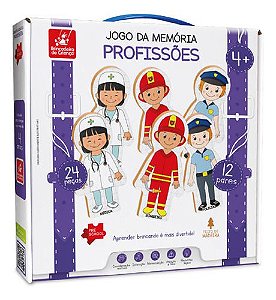 Jogo da Memoria Profissões em Madeira Brincadeira De Criança