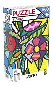 Quebra-cabeça Grow Romero Britto Flower 3946 De 500 Peças