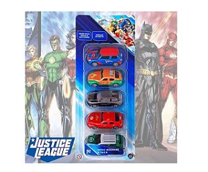 Carrinhos Hero Machine Liga Da Justiça Pack 5 - Candide
