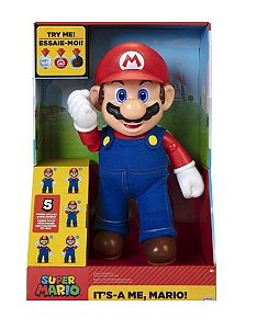 Brinquedo Boneco Super Mario Articulado Com Sons e Falas