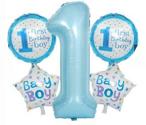 Kit balões 5 Peças Meu Primeiro Aniversário decoração festas