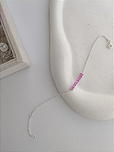 Pulseira Cravejada Pink