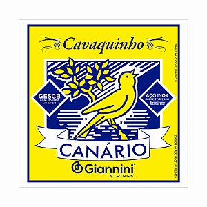 Encordoamento para Cavaquinho Giannini Canário GESCB (.010 – .023) Leve com bolinha