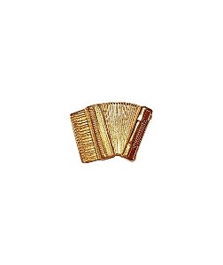 Broche Acordeon Flash Ouro Minimalista Clássico