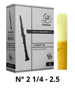 Palheta Clarinete Gonzalez GD Filed Orgânica