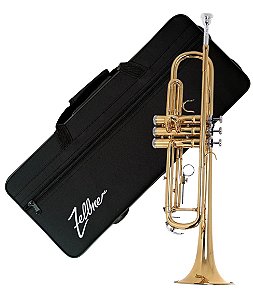 Trompete Zellmer ZTR-300L Laqueado Sib com Case Luxo