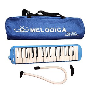 Escaleta Melódica 32 Teclas com Bag Azul Bee