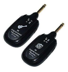 Transmissor Receptor sem fio Recarregável UHF para Instrumentos Musicais Eletroacústicos