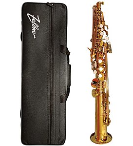 Sax Soprano Sib Reto Zellmer Dourado ZSS-600L