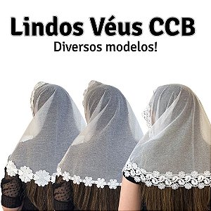 Véu CCB Congregação Cristã Renda Guipir Vários Modelos