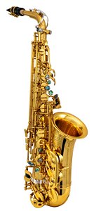 Sax Alto Tokai Mib TSA-300G Dourado com detalhes Prata