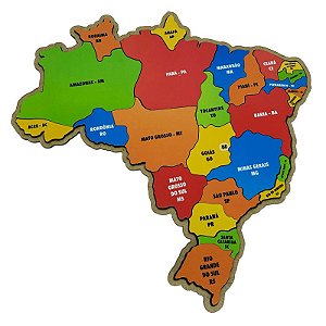 Quebra-Cabeça Mapa Regiões do Brasil G - Maninho Brinquedos
