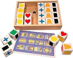 Jogo Educativo de Montar Blocos e Cubos Seriados Carimbras