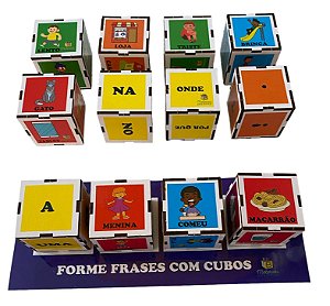 Forme Frases com Cubos - Materiais para Brincar