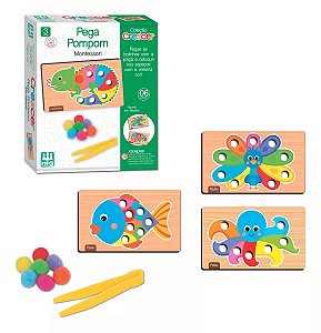 Pega Pompom Montessori - Nig Brinquedos