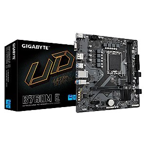 Placa Mãe Gigabyte para Intel 1700 B760M E Ultra Durable 2XDDR5 mATX rev. 1.0