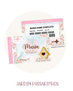 Cartão do SUS Menina Personalizado - Com Nome