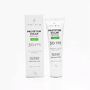 Protetor Solar Físico pele oleosa FPS 30 - Herbia 50g