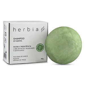 Shampoo em barra Cabelos Secos, Ressecados e Danificados - Herbia 80g