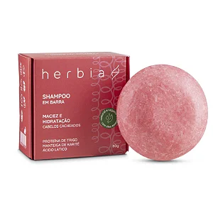 Shampoo em barra Cabelos Cacheados - Herbia 80g