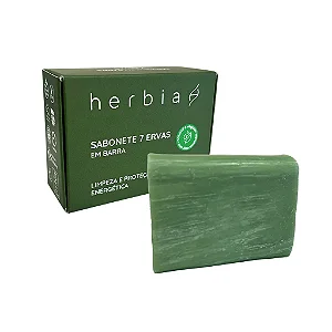 Sabonete em Barra 7 Ervas Natural e Vegano - Herbia 90g