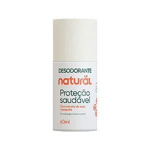 Desodorante Roll-on Natural com Extrato de Rosa Mosqueta - Orgânico Natural 60ml