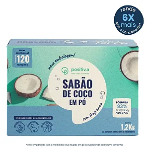 Lava Roupas de Coco em Pó - Positiv.a 1,2kg