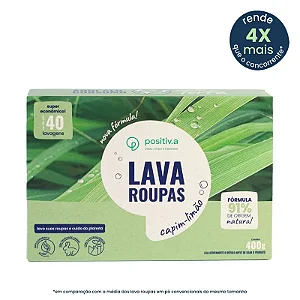 Lava Roupas em Pó Capim-Limão - Positiv.a 400g