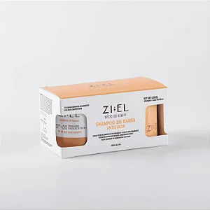 Kit shampoo antiqueda com case de bambu - Ziel 65g