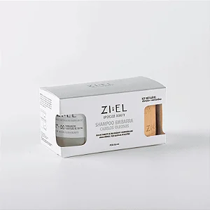 Kit shampoo para cabelos oleosos + case de bambu - Ziel 65g