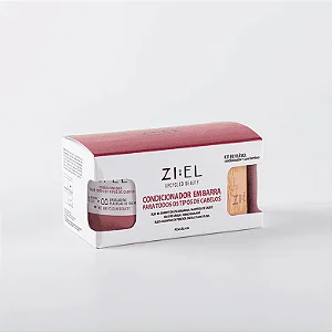 Kit condicionador para todos os tipos de cabelos + case de bambu - Ziel 45g
