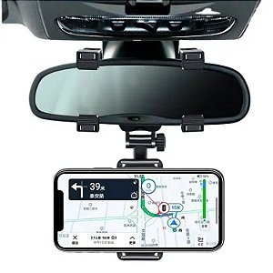 Suporte Para Celular Veicular 360° Articulado Retrovisor De Carro Universal